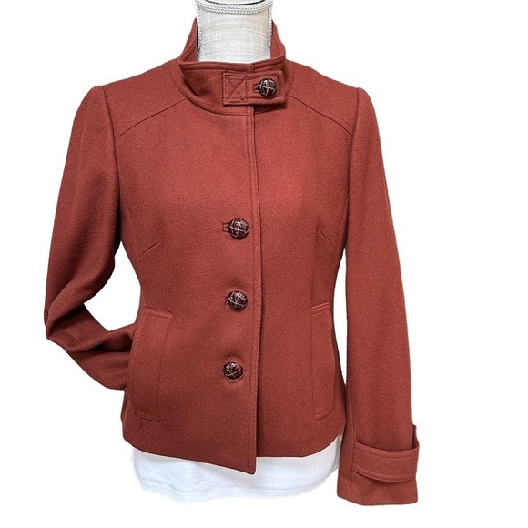 Banana Republic Womens Brown Wool Blend Winter Jacket Size S - Picture 1 of 12